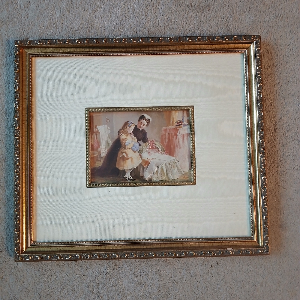 Vintage REN-WIL Art with Gold Frame